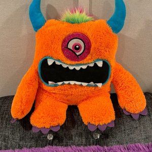 Glitter Eye Monster Pillow (12”)